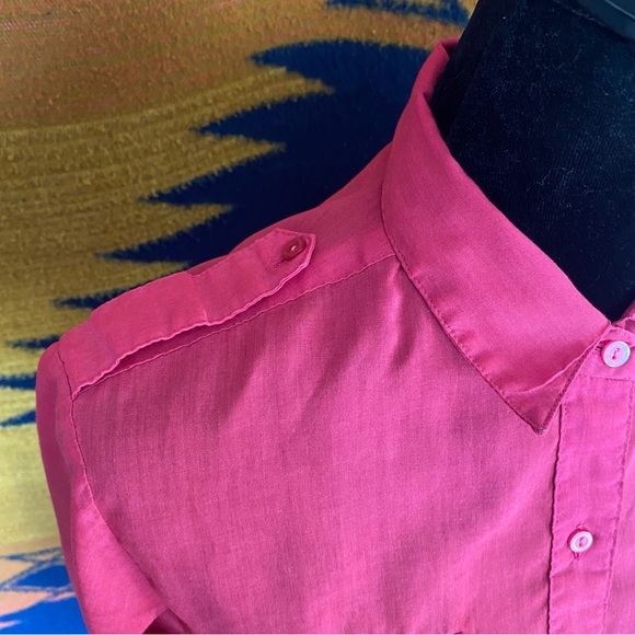 Vintage Cherry Stix ltd Pink Button down Polycotton Top. 1960’s. Large. Pockets. - Picture 6 of 16